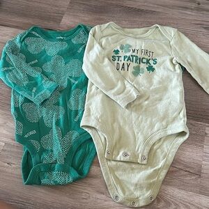 12 month St. Patrick’s Day onesies